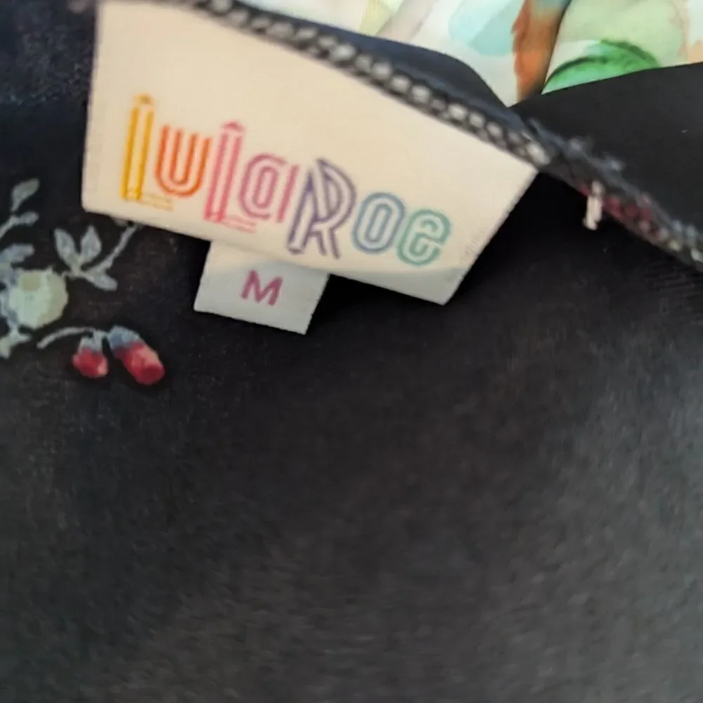 Lularoe Black Floral Kimono